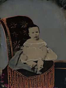 Retrato de um bebê de American 19th Century