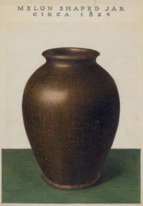 Jarra em forma de melão de American 20th Century