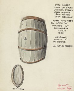 Barril de Água Oval de American 20th Century