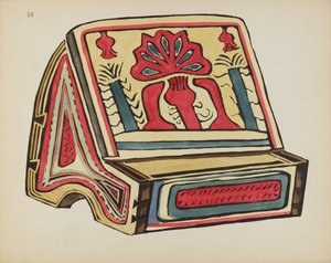 Placa 18: Stand de Leitura, Llano: Do Portfólio "Designs Coloniais Espanhóis do Novo México"