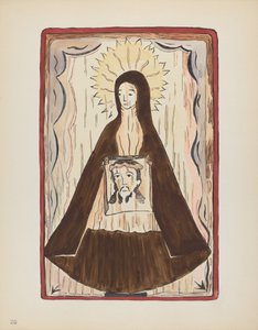 Gravura 20: Santa Verônica: Do Portfólio "Desenhos Coloniais Espanhóis do Novo México" de American 20th Century