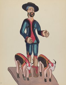 Gravura 30: Santo Isidoro: Do Portfólio "Desenhos Coloniais Espanhóis do Novo México"