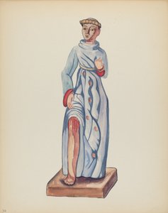 Gravura 36: Saint Roch: Do Portfólio "Desenhos Coloniais Espanhóis do Novo México" de American 20th Century