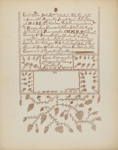 Placa 3: Livro de Visitas de Pecos: Do Portfólio "Desenhos Coloniais Espanhóis do Novo México"