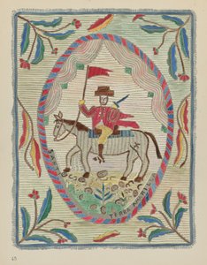 Gravura 45: Colcha Bordada (St. James): Do Portfólio "Desenhos Coloniais Espanhóis do Novo México"