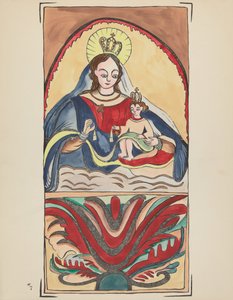 Gravura 7: Nossa Senhora do Monte Carmelo: Do Portfólio "Desenhos Coloniais Espanhóis do Novo México"