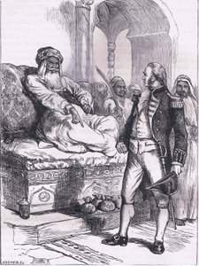 Captain Bainbridge and the Dey of Algiers, ilustração de Cassell History of the United States publicada por Cassell, Petter & Galpin, c.1900 (litho)