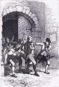 Huddy foi levado da prisão para ser enforcado, ilustração de Cassell History of the United States publicada por Cassell, Petter & Galpin, c.1900 (litho)