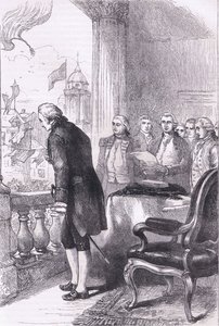A instalação de Washington, ilustração de Cassells History of the United States publicada por Cassell, Petter & Galpin, c.1900 (litho)