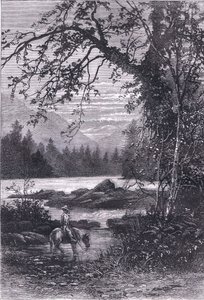 Vista da Carolina do Norte, ilustração de Cassells History of the United States publicada por Cassell, Petter & Galpin, c.1900 (litho) de American English school