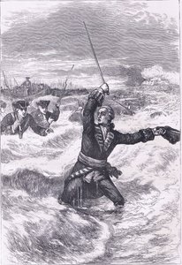 Wolfe desembarque em Louisburg, ilustração de Cassells History of the United States publicada por Cassell, Petter & Galpin, c.1900 (litho)