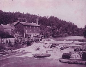Rio Ausable, perto da cabeça do abismo (foto a p/b) de American Photographer (after)