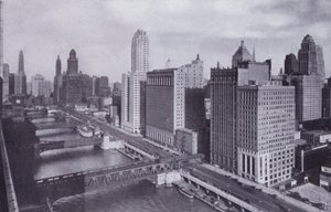 Chicago: Wacker Drive e Chicago River Bridges (foto a p/b) de American Photographer (after)