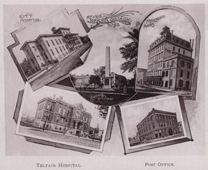 City Hospital; Johnson Square; Greene Monument; Morning News, Telfair Hospital, Correios (foto a p/b) de American Photographer (after)