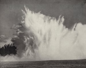 Excelsior Geyser, Yellowstone Valley, Wyoming (foto a p/b) de American Photographer (after)