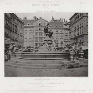 Fonte no Neuer Markt, Viena, Áustria (foto a p/b) de American Photographer (after)