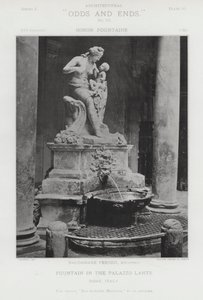 Fonte no Palazzo Lante, Roma, Itália (foto a p/b) de American Photographer (after)