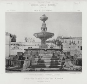 Fonte na Piazza Della Rocca, Viterbo, Itália (foto a p/b) de American Photographer (after)