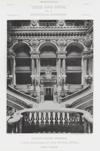 Grand Staircase of the Nouvel Opera, Paris, França (foto a p/b) de American Photographer (after)