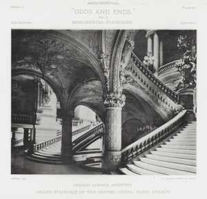 Grand Staircase of the Nouvel Opera, Paris, França (foto a p/b) de American Photographer (after)