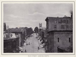 Jamestown, NY: Main Street, olhando para Norte (foto a p/b) de American Photographer (after)