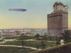Nova lorque: Pier No 1, North River; Battery Park e Whitehall Building (foto) de American Photographer (after)