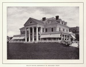 Newport, Rhode Island: Beach Mound, Residência de Benjamin Thaw (foto a p/b) de American Photographer (after)