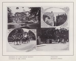 Newport, Rhode Island: Residência de James Gordon Bennett; Purgatório; Coaching on the Avenue; Bellevue Avenue (foto a p/b) de American Photographer (after)