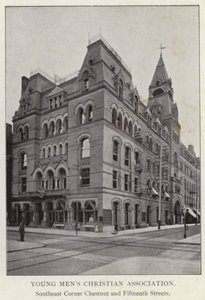 Philadelphia: Associação Cristã de Homens Jovens, Southeast Corner Chestnut e Fifteenth Streets (foto a p/b) de American Photographer (after)