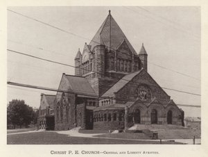 Pittsburgh: Igreja Cristo P E, Avenidas Central e da Liberdade (foto a p/b) de American Photographer (after)