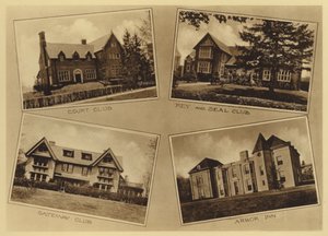 Universidade de Princeton: Court Club; Clube da Chave e do Selo; Gateway Club; Arbor Inn (foto a p/b) de American Photographer (after)