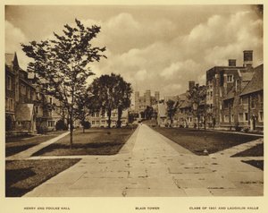 Universidade de Princeton: Henry e Foulke Hall; Blair Tower; Turma de 1901 e Laughlin Halls (foto a p/b) de American Photographer (after)