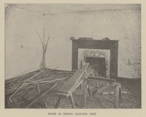 Sala em que morreu o General Confederado Thomas "Stonewall" Jackson (litho) de American Photographer (after)