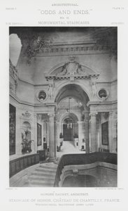 Escadaria de Honra, Chateau De Chantilly, França (foto a p/b) de American Photographer (after)