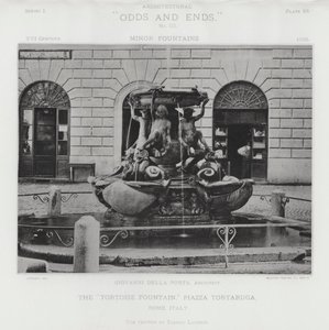 A "Fonte da Tartaruga", Piazza Tortaruga, Roma, Itália (foto a p/b) de American Photographer (after)