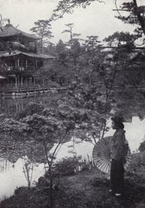 O pavilhão dourado em Kinkakuji (foto a p/b) de American Photographer (after)