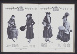 Espalhamento de duas páginas do The The Theater of Fur Fashion (foto a p/b) de American Photographer (after)