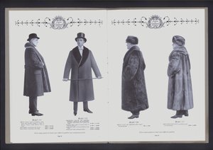 Espalhamento de duas páginas do The The Theater of Fur Fashion (foto a p/b) de American Photographer (after)