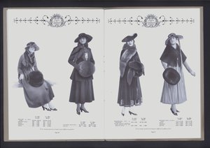 Espalhamento de duas páginas do The The Theater of Fur Fashion (foto a p/b) de American Photographer (after)