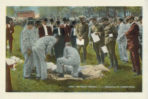 Exploração mineira americana: Concurso de equipas de primeiros socorros, presença de funcionários dos EUA (fotografia a cores) de American Photographer