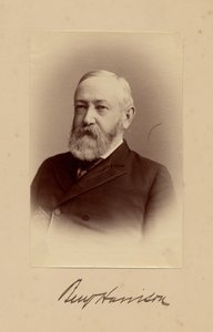 Benjamin Harrison (1833-1901), 23º Presidente dos EUA, foto de George Prince, Washington DC (foto do albume) de American Photographer