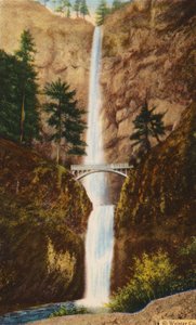 Ponte Benson em Multnomah Falls (fotografia a cores) de American Photographer
