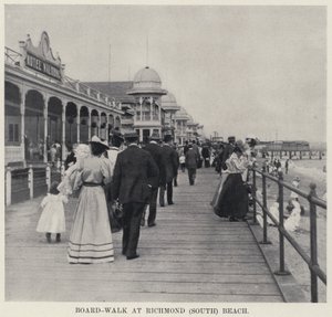 Board-Walk na praia de Richmond (sul) (foto a p/b) de American Photographer