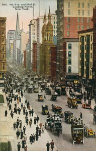 Quinta Avenida e 42nd Street, Nova Iorque (fotografia a cores) de American Photographer