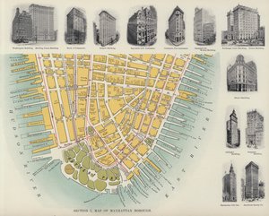 Mapa do bairro de Manhattan (fotografia a preto e branco) de American Photographer