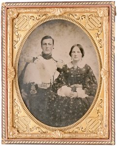 Retrato de Hamilton Branch e de uma mulher não identificada (daguerrótipo) de American Photographer