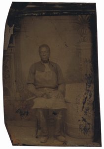 Retrato de um tanoeiro,c. 1890s (foto) de American Photographer