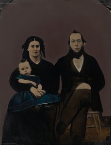 Retrato de uma família, década de 1860 (foto) de American Photographer