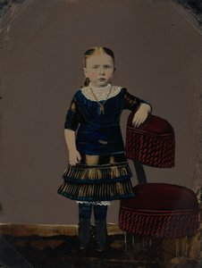 Retrato de uma rapariga, década de 1860 (foto) de American Photographer