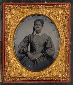 Retrato de uma mulher,c. 1860 (foto) de American Photographer